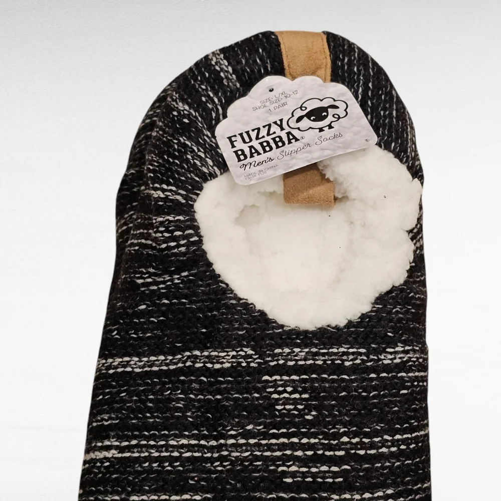 Fuzzy Babba Mens Slipper Socks L/XL